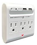 SCS Enterprises WF-113V6: 2K Resolution WiFi Camera Hidden in Power Outlet Extender Wall Charger, with P2P Remote Viewing, Recording and Notification (Manual Tilt View) (Night Vision)