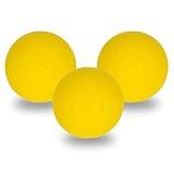 Franklin Sports Lacrosse Balls - Official Size Lax Balls for Practice - Rubber 63mm Outdoor Construction - Great for Muscle Massage Therapy + Yoga - Yellow 3 Pack