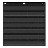 EAMAY Classroom Monthly Calendar Pocket Chart for 2.75 * 2.75 Cards,Homeschool Supplies and Classroom Must Haves! Only Chart(Black)