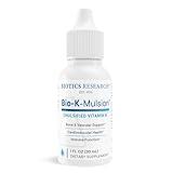Biotics Research Bio K Mulsion Liquid Vitamin K Drops - 500 mcg/S - Vitamin K1 phytonadione for Adults - VIT K Supplement - Strong Bones, Heart Health, Blood Clotting Support, 1 fl oz