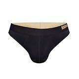 Bike Athletic Active Thong | Soft Stretch Fabric for Breathable Comfort | Contoured Pouch for Secure Support Black