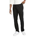 Champion Men's Everyday Open Hem Cotton Pants, 32.5" Inseam, Cotton Knit Pants Left Hip "C" Logo, Open Hem Jersey Pants