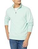 Amazon Essentials Men's Lightweight French Terry Quarter-Zip Mock Neck Sweatshirt, Mint Green, X-Large