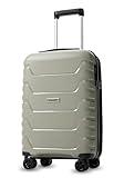 LUGGEX Carry On Luggage 22x14x9 Airline Approved Spinner Wheels, Polypropylene Lightweight Luggage Expandable, Effortless Elegance, High Bounce (Champagne, 20 Inch)