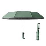 Travel Folding Golf Umbrella 10 Ribs Automatic Open/Close,Lightweight Compact Portable Backpack Car Parasol Outdoor,Sun/Rain,Anti 99 UV Protection UPF 50,Men Women Carabiner Handle Design