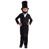 Morph Costumes Abraham Lincoln Costume For Kids - Presidents Day Halloween Outfit For Boys, Historical Dress Up, Medium
