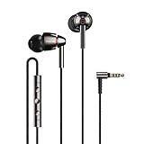 1MORE Quad Driver in-Ear Earphones Hi-Res High Fidelity Headphones Warm Bass, Spacious Reproduction, High Resolution, Mic in-Line Remote Smartphones/PC/Tablet - Silver/Gray