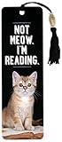 Not Meow, I'm Reading Beaded Bookmark, Cardstock