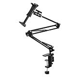 Foldable Phone/Tablet Mount Holder Aluminum Universal Flexible Bracket Mount Holder Adjustable and Compatible with 4-13 Inches Smartphones, Tablets, iPad Air/iPad Pro, Nintendo Switch