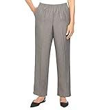 Alfred Dunner Women's Medium Pant,Grey,18