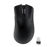 ATTACK SHARK R1 Wireless Gaming Mouse,Tri-Mode Connection (2.4G/Wired/BT5.2),55g Lightweight,18K DPI Optical Sensor,HUYU 20 Million Key Life,Ergonomic Design,for PC/Laptop/Win/Mac(Black)