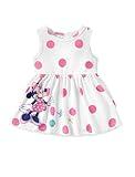 Disney Minnie Mouse Baby Girl Dress Polka-Dot Pattern Casual Sundress Sleeveless Summer Outfit Birthday Holiday Party Clothes Pink 12-18 Months