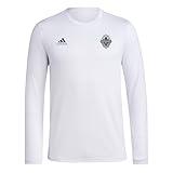 adidas Men's Long Sleeve Pre-Game T-Shirt, White/Vancouver Whitecaps, 3X-Large
