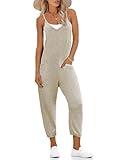 Ekouaer Sleeveless Jumpsuits for Women Elegant Summer Jumpsuits Knitted Jumpsuits for Women 2025 Maternity Jumpsuits (Khaki,Large)