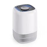 Air Purifiers for Home with H13 True HEPA Filter Up to 1076 Ft² for Pet Hair, Odors, Pollen, Smoke, Compact Air Cleaner with 3 Speeds, Timer, Aroma Quiet 360°Intake Filter, White
