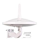 ANTOP UFO 720°Dual-Omni-Directional Outdoor HDTV Antenna Exclusive Smartpass Amplifier &4G LTE Filter,Enhanced VHF/UHF Reception,Fit Outdoor/RV/Attic Use(33ft Coaxial Cable,4K UHD Ready)