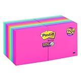 Post-it Super Sticky Notes, 3 in x 3 in, 18 Pads, 90 Sheets/Pad, 2X The Sticking Power, Back to School Supplies for Stud
