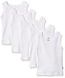 HonestBaby Unisex Baby Multipack Muscle T-shirts Sleeveless Tees 100% Organic Cotton For Infant Boys, Girls, And Toddler Tank Top, 5-pack Bright White, 3-6 Months US