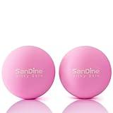 Lacrosse Massage Balls for Deep Tissue Massage - Release Tension Relieve Muscle Soreness Improve Flexibility - Ideal for Myofascial Release Trigger Point Therapy - 2Pack Yoga Balls by Sandine (Pink)