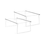 Smead Steel Hanging File Folder Frames, 2 Count, Gray, Adjustable Depth 23" to 27", Legal Size (64873)
