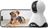 VIMTAG 2.5K Indoor Camera, 360° View Pet Dog Camera with Phone App Speaker, 5GHz/2.4GHz WiFi Baby Monitor Cameras for Home Security, Night Vision, Motion Tracking & Alerts, SD Card/Cloud Storage