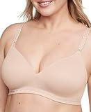 Warner's Women's Cloud 9 Super Soft Wireless Lightly Lined Comfort Bra 1269, Sand Shell, 38C