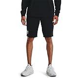 Under Armour Mens Rival Terry Shorts , Black (001)/Onyx White , X-Large