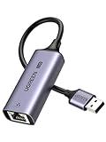 UGREEN USB to Ethernet Adapter 2.5Gb, Ethernet Adapter, Aluminum, USB 3.0 to RJ45 Computer Network Internet LAN Dongle for Laptop, Compatible for MacBook Air/Pro, XPS, Windows, macOS