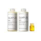 Olaplex Wash and Shine Hair Kit: No. 4, 5, 7, Shampoo & Conditioner Set to Cleanse, Hydrate, & Control Frizz Up to 72 Hours, Bonding Oil for Shine & Protect, For All Hair Types