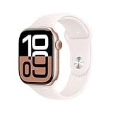 Apple Watch Series 10 [GPS 46mm case] Smartwatch with Rose Gold Aluminium Case with Light Blush Sport Band - M/L. Fitness Tracker, ECG App, Always-On Retina Display, Water Resistant