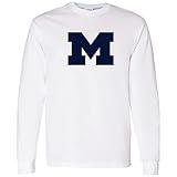 UGP Campus Apparel AL02 - Michigan Wolverines Primary Logo Long Sleeve - X-Large - White