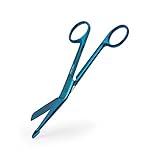 Green Max Lister Bandage Scissors-Safety Bandage & Trauma Shears-Stainless Steel Professional Scissors for First Aid Utility-Medical Care & Home Nursing-Size 5.5" (Blue, 5.5)