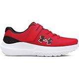 Under Armour Boys' Pre School Surge 4 Alternate Closure, (600) Red/Black/Black, 2, US