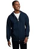 Fruit of the Loom Eversoft Fleece Hoodies, Pullover, Moisture Wicking & Breathable, Sizes S-4x, Navy Full Zip, Medium