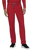 KOI Next Gen Make It Happen Men's 6-Pocket Scrub Pants Ruby Medium Short