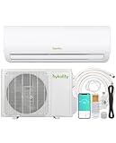 Wifi Enabled 9,000 BTU Mini Split Air Conditioner & Heater, 19 SEER2 115V Split AC Unit Ductless Inverter System with Heat Pump, Installation Kits - Cools Rooms up to 450 Sq.Ft