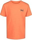 Under Armour Boys' Elite Short Sleeve T-Shirt, Stylish Crew Neckline & Fuller Cut for Complete Comfort, Blaze Orange SP22, 6