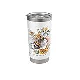 Save the Bees on Flowers Pollinators Love Bees Stainless Steel Insulated Tumbler