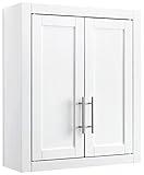 Crosley Furniture Savannah Wall Mounted Bathroom Storage Medicine Cabinet with Shelves, White