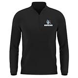 Campus Lab Johns Hopkins University Adult Men's Active Sport 1/4 Zip Pullover Left Chest Logo, Black, X-Large