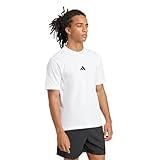 adidas Men's Essentials Small Logo Single Jersey T-Shirt, White/Black