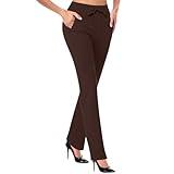 SHAOBGE Deals of The Day Clearance Prime Womens Fall Fashion 2024 Work Work Pants for Women 2024 High Waist Stretch Athletic Workout Yoga Pants Fashion Casual Comfy Business Trouser Coffee Small
