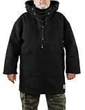 Asmoxo Winter Men's Leisure Jacket, Men's Wool Heavy Coat, Hooded Sweatshirt S-5XL