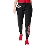 FOCO Women's NFL Team Logo Gear Ladies Fashion Pants Joggers, Script Wordmark Black, Large
