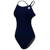 TYR Women's Durafast One Cutoufit Swimsuit, Navy, Size 38