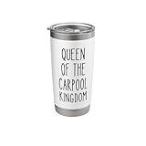 Carpool Queen Funny Parenting Momlife Family Humor Mom Stainless Steel Insulated Tumbler
