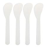 50 PCS 5 Inch Transparent Professional Plastic Facial Cream Mask Spatula Mixing and Sampling Mask Cream Cosmetic Spoon Facial Care DIY Accessories for Beauty Product