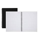 Office Depot Wirebound Notebook, Business, 7 1/4in. x 9 1/2in., 160 Pages (80 Sheets), Black, ODUS1402-024