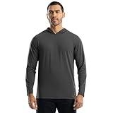 Wrangler Riggs Workwear Men's Long Sleeve Sun Protection Hoodie, Asphalt