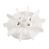 uxcell Motor Fan Blade 158mmx19mm Round Shape Bore White Engineering Plastic 10 Vanes